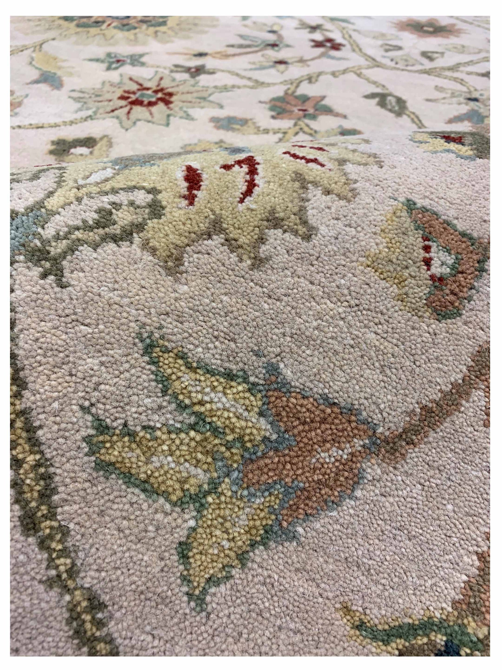 Artisan Paula Beige Red Traditional Tufted Rug - Rugs - Artisan - Atlanta Designer Rugs