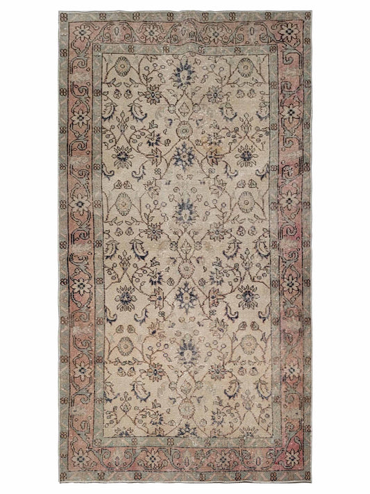 Artisan Angelina Beige Rust Vintage Knotted Rug - Rugs - Artisan - Atlanta Designer Rugs