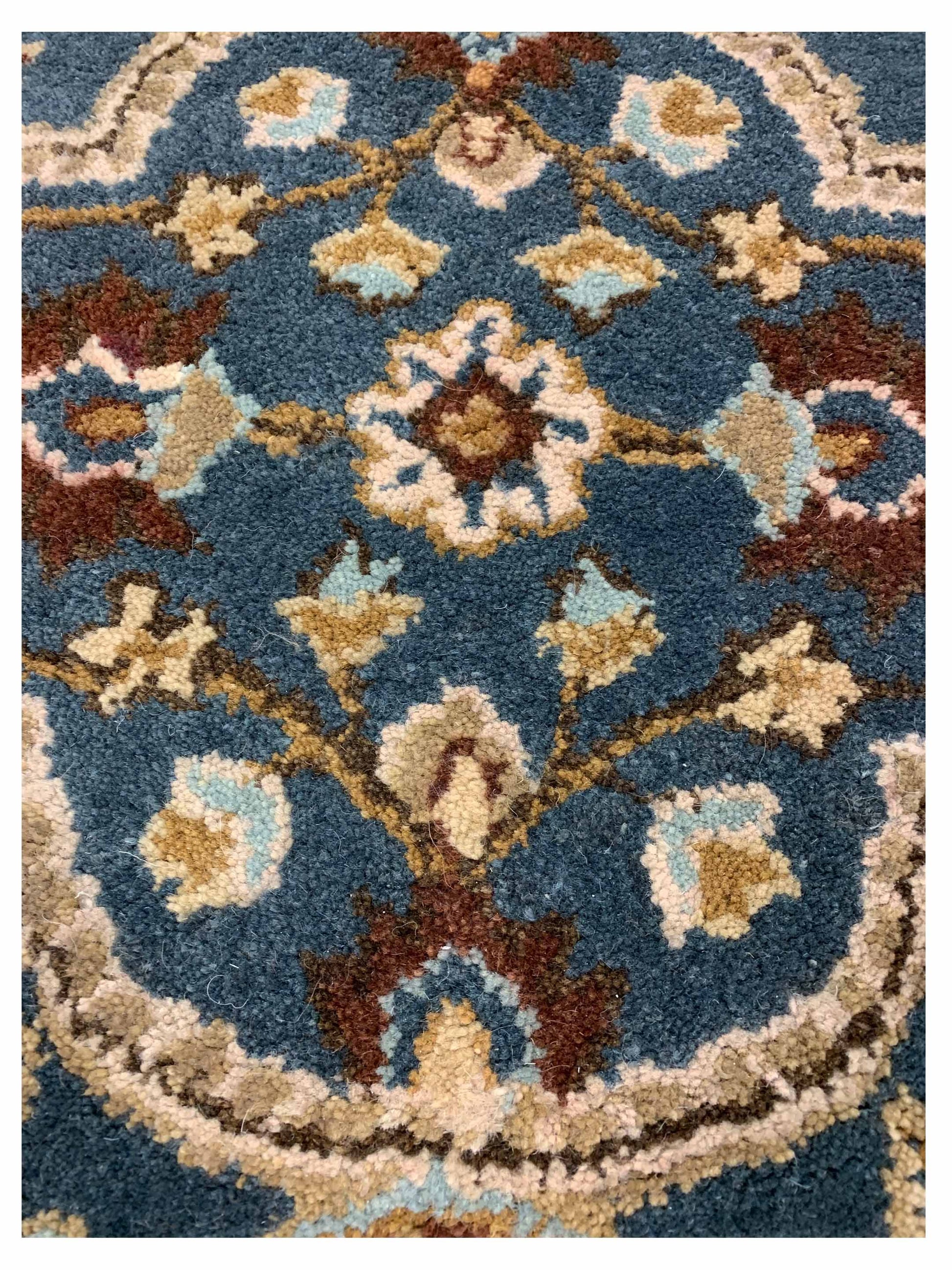 Artisan Paula Teal Blue Traditional Tufted Rug - Rugs - Artisan - Atlanta Designer Rugs