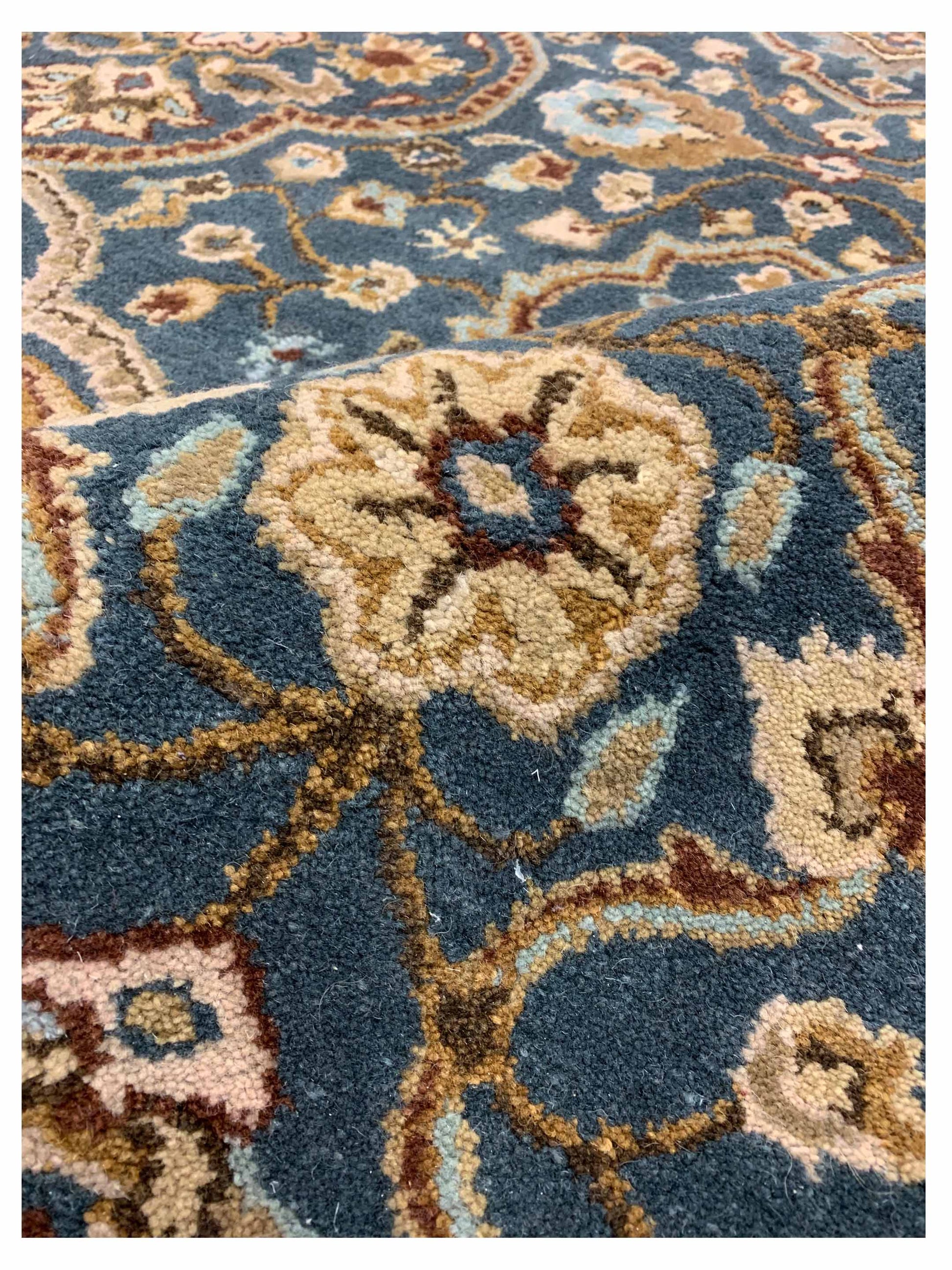 Artisan Paula Teal Blue Traditional Tufted Rug - Rugs - Artisan - Atlanta Designer Rugs