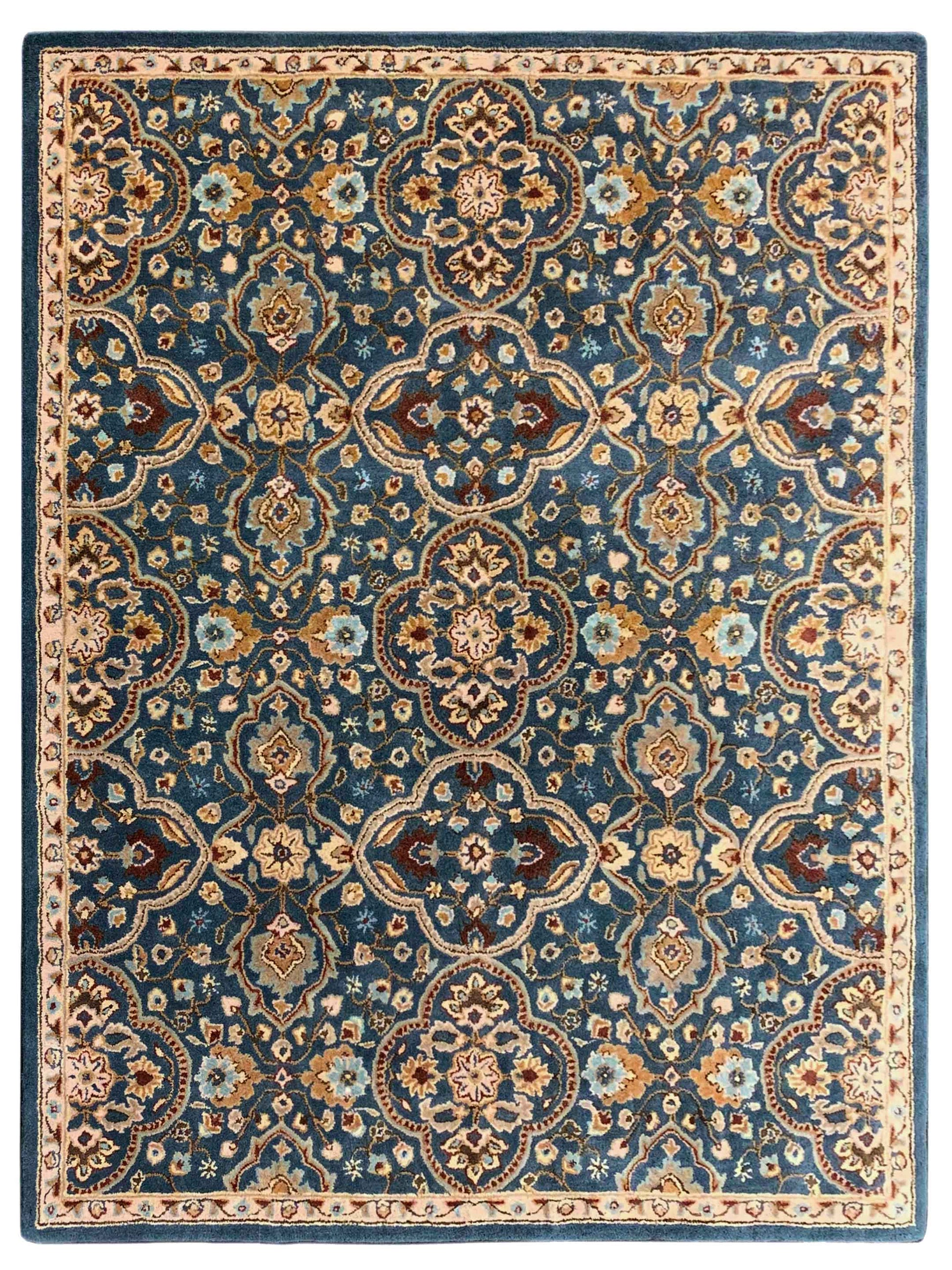 Artisan Paula Teal Blue Traditional Tufted Rug - Rugs - Artisan - Atlanta Designer Rugs