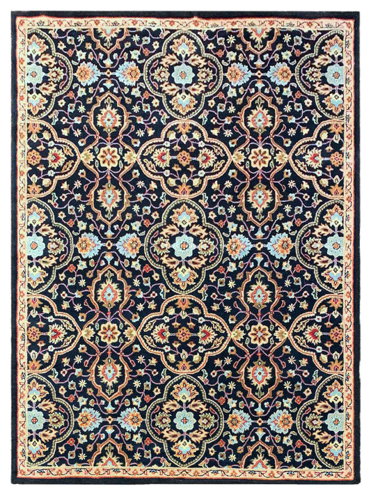 Artisan Paula Black Traditional Tufted Rug - Rugs - Artisan - Atlanta Designer Rugs