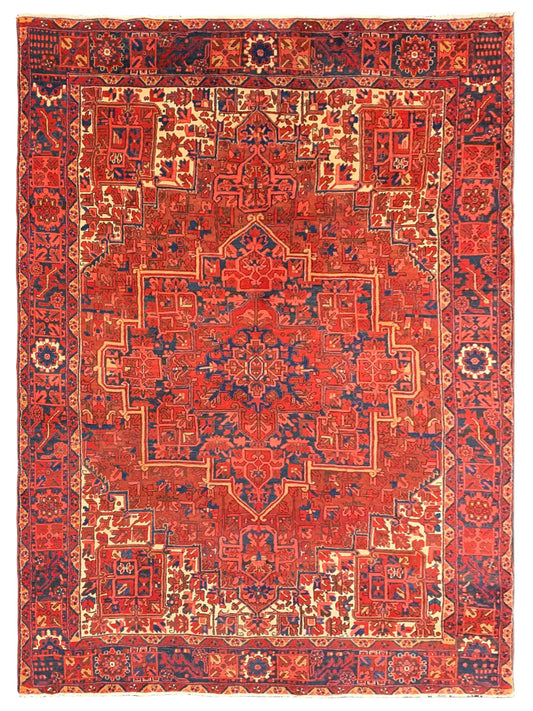 Artisan Persian Traditions Rust Blue Traditional Knotted Rug - Rugs - Artisan - Atlanta Designer Rugs