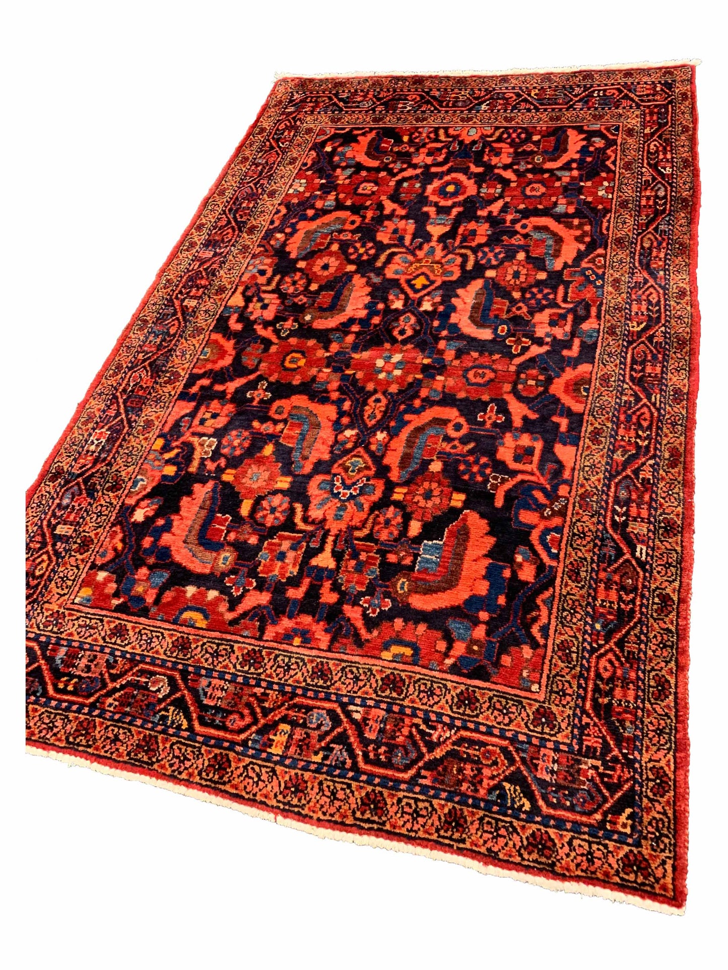 Artisan Persian Traditions Black Red Traditional Knotted Rug - Rugs - Artisan - Atlanta Designer Rugs