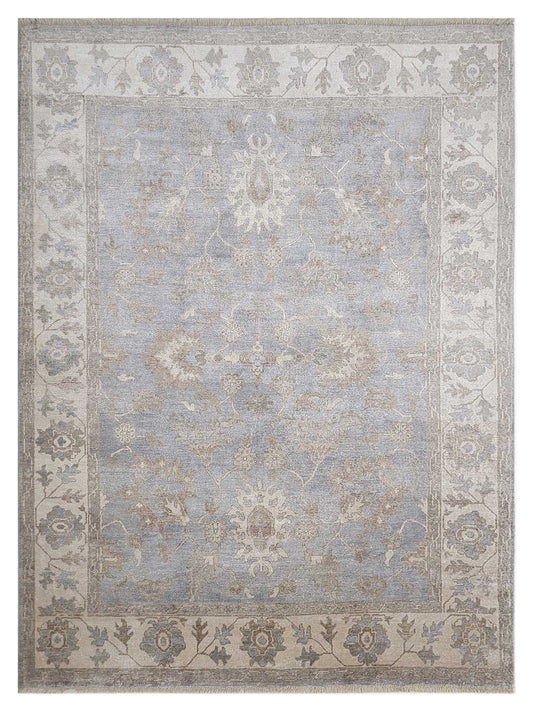 Artisan Audrey Oushak Lt.Blue Traditional Knotted Rug