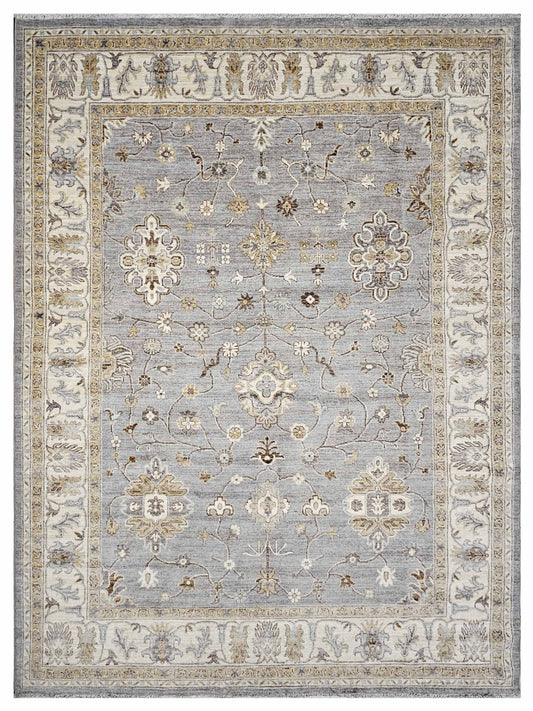 Artisan Konia Grey Beige Traditional Knotted Rug - Rugs - Artisan - Atlanta Designer Rugs