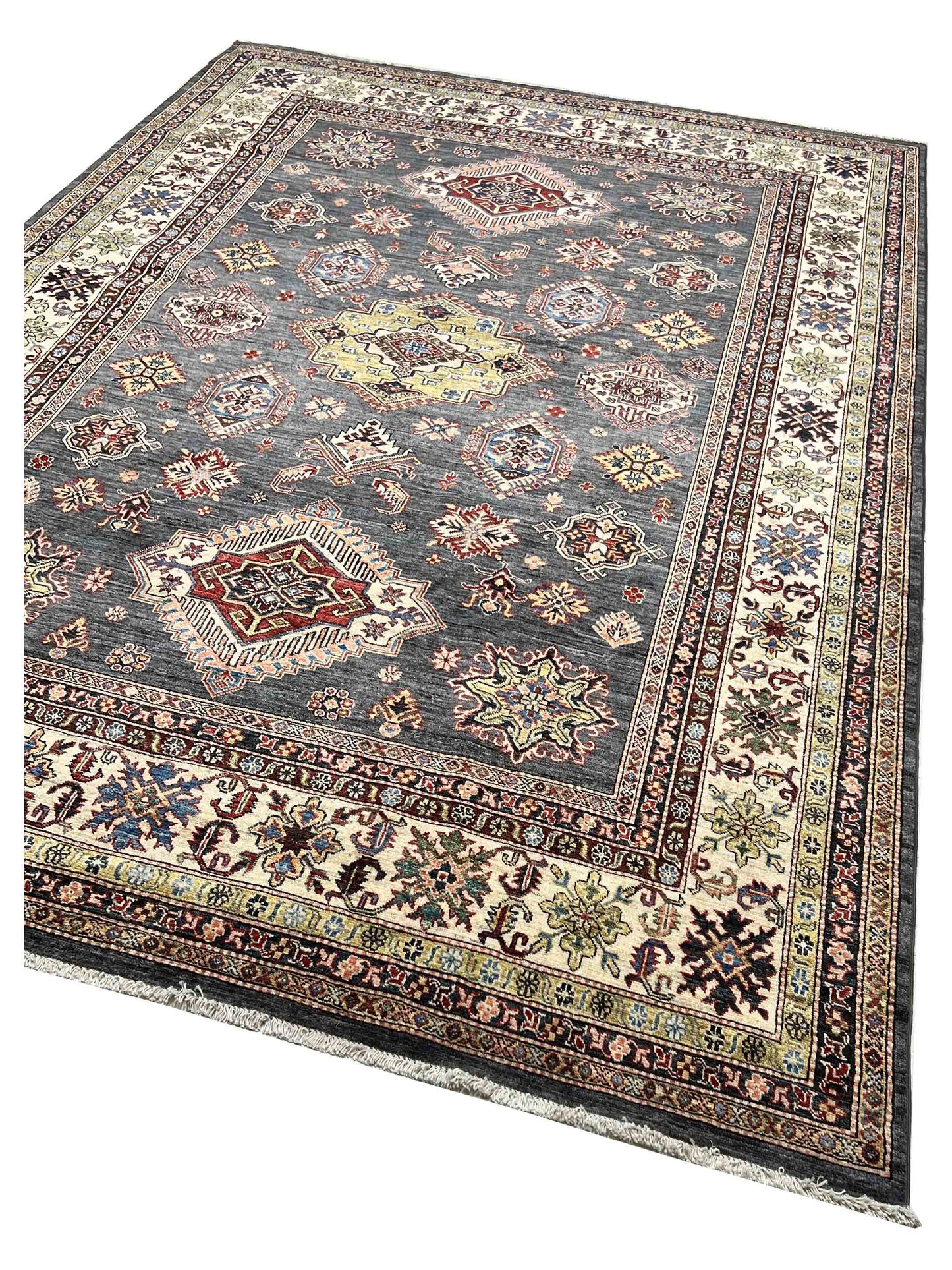 Artisan Scarlett  Dk.Grey Beige Traditional Knotted Rug