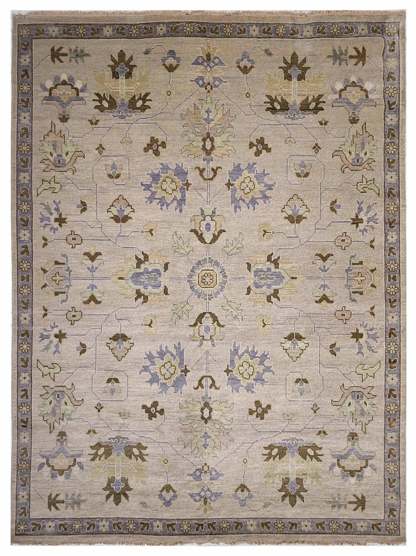 Artisan Blossom Beige Traditional Knotted Rug - Rugs - Artisan - Atlanta Designer Rugs