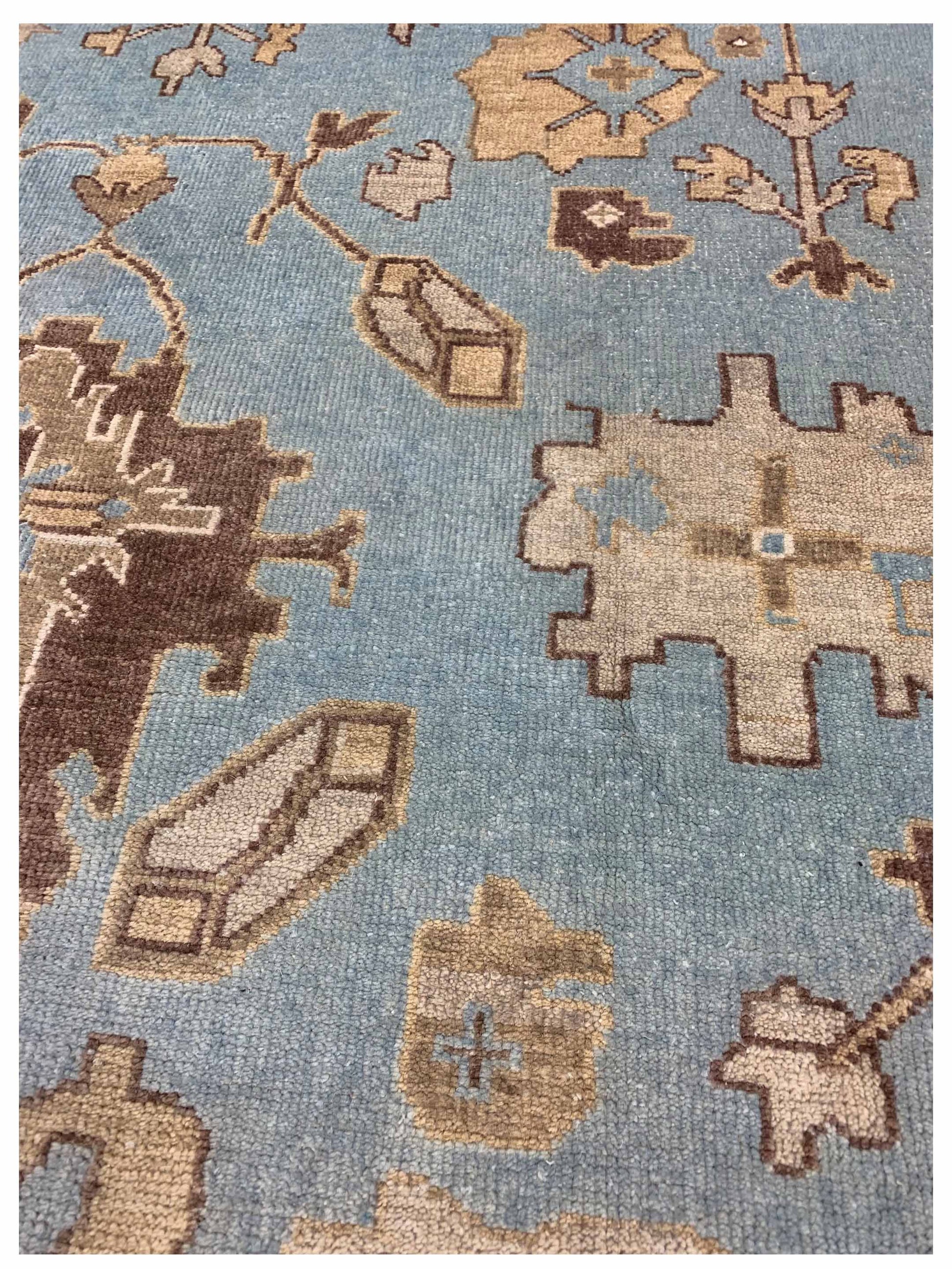 Artisan Emma Lt.Blue Ivory Traditional Knotted Rug - Rugs - Artisan - Atlanta Designer Rugs