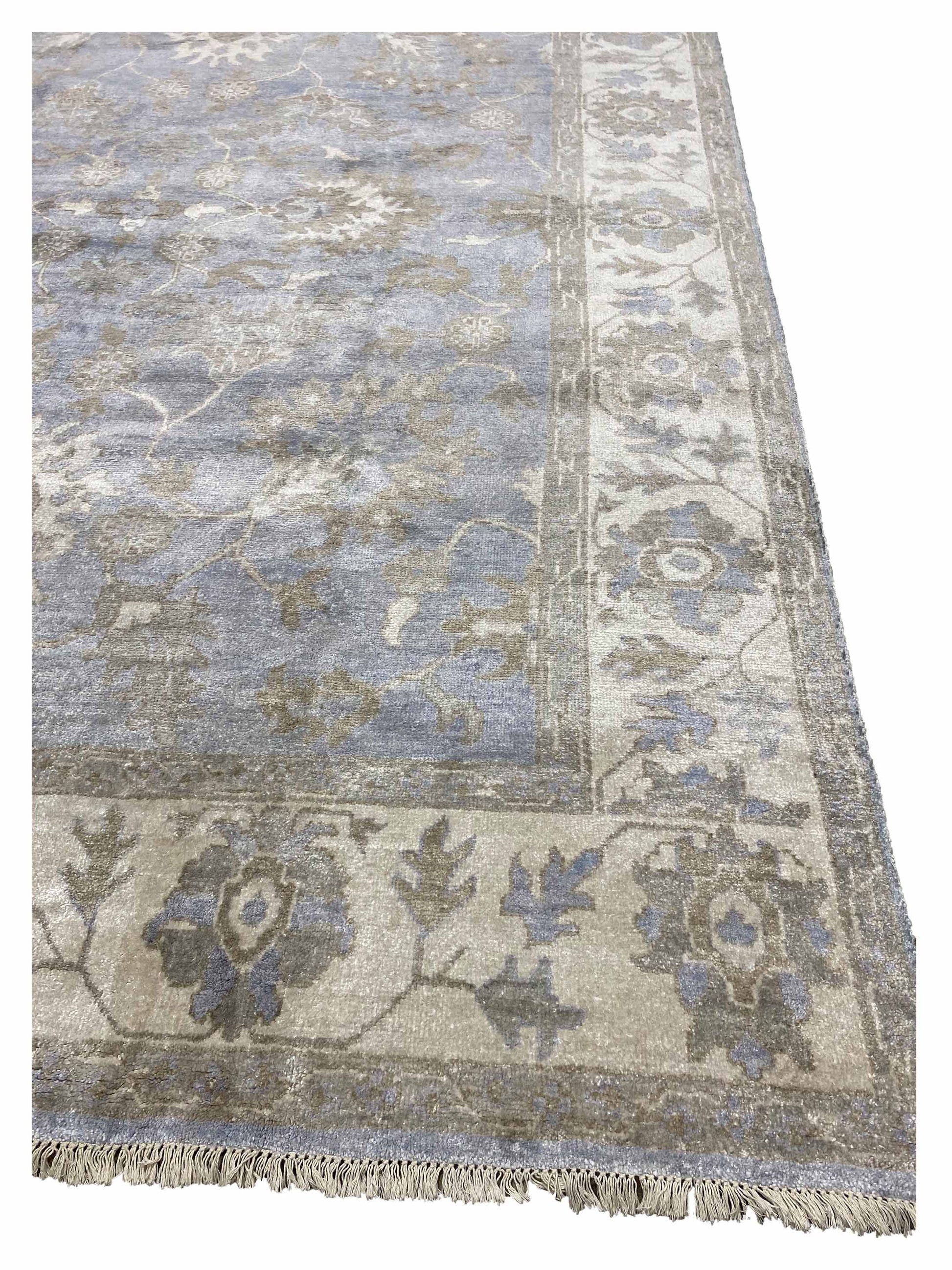 Artisan Uma Silver Traditional Knotted Rug - Rugs - Artisan - Atlanta Designer Rugs