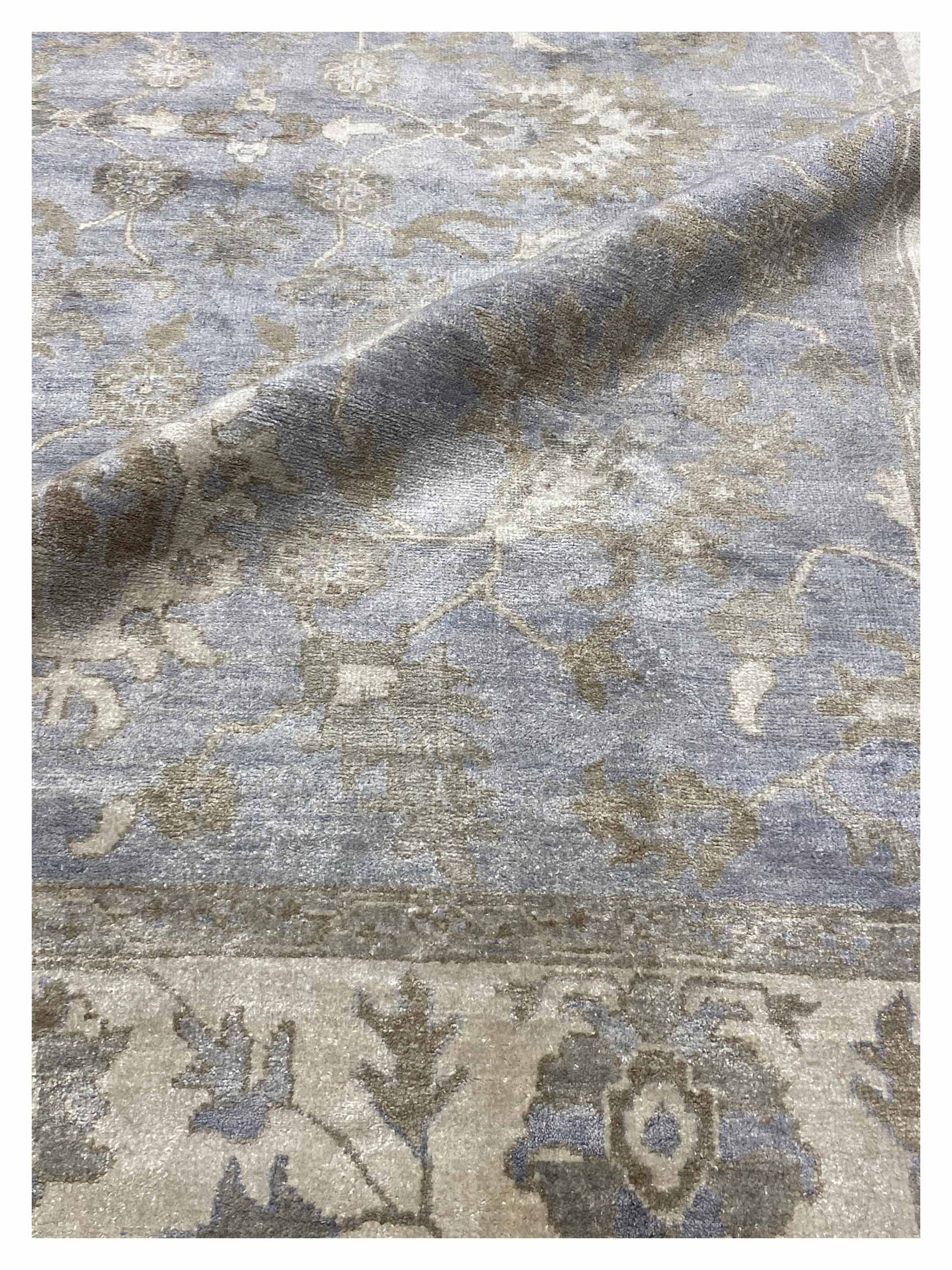 Artisan Uma Silver Traditional Knotted Rug - Rugs - Artisan - Atlanta Designer Rugs