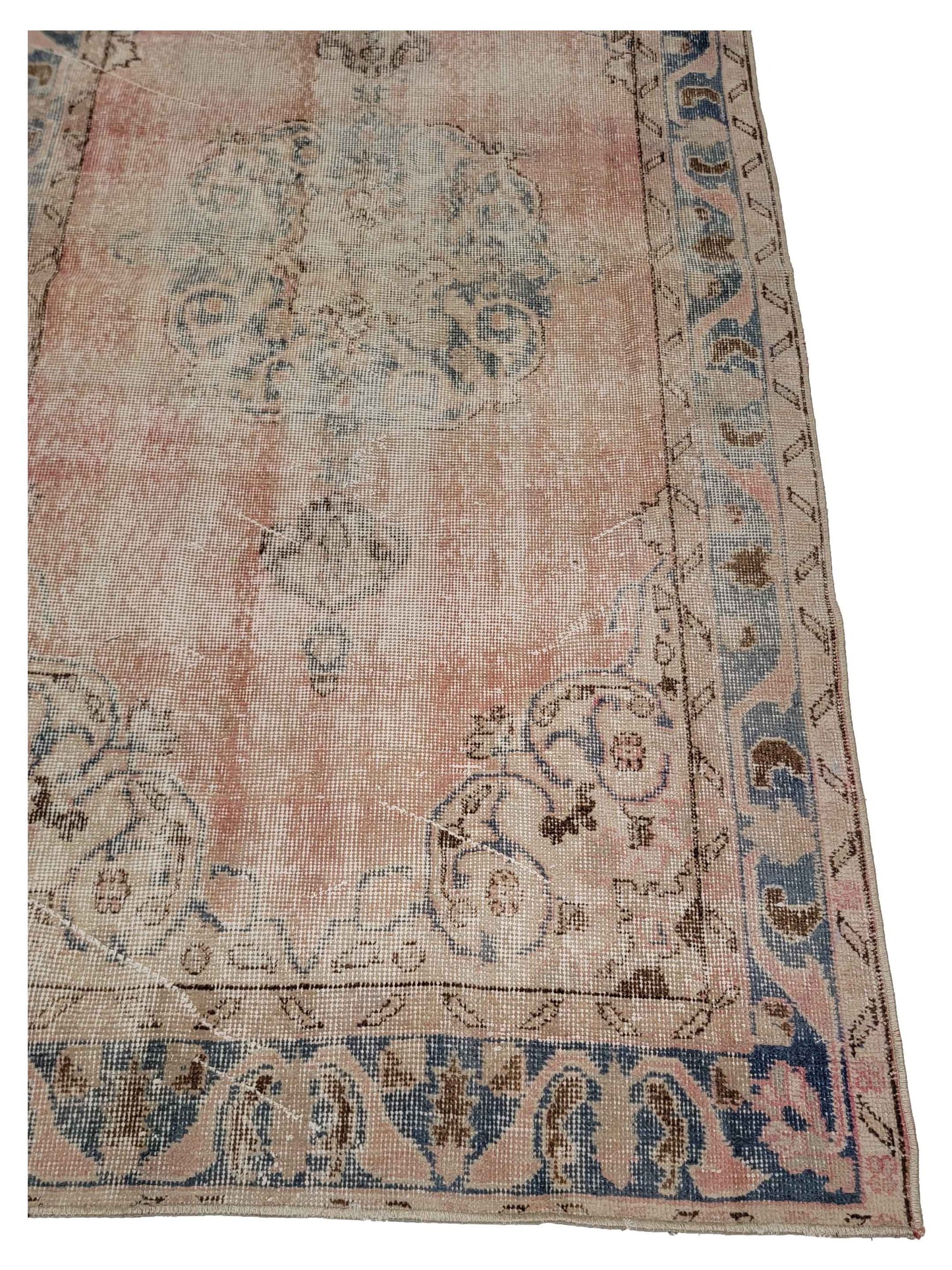 Artisan Angelina  Lt.Rose Blue Vintage Knotted Rug