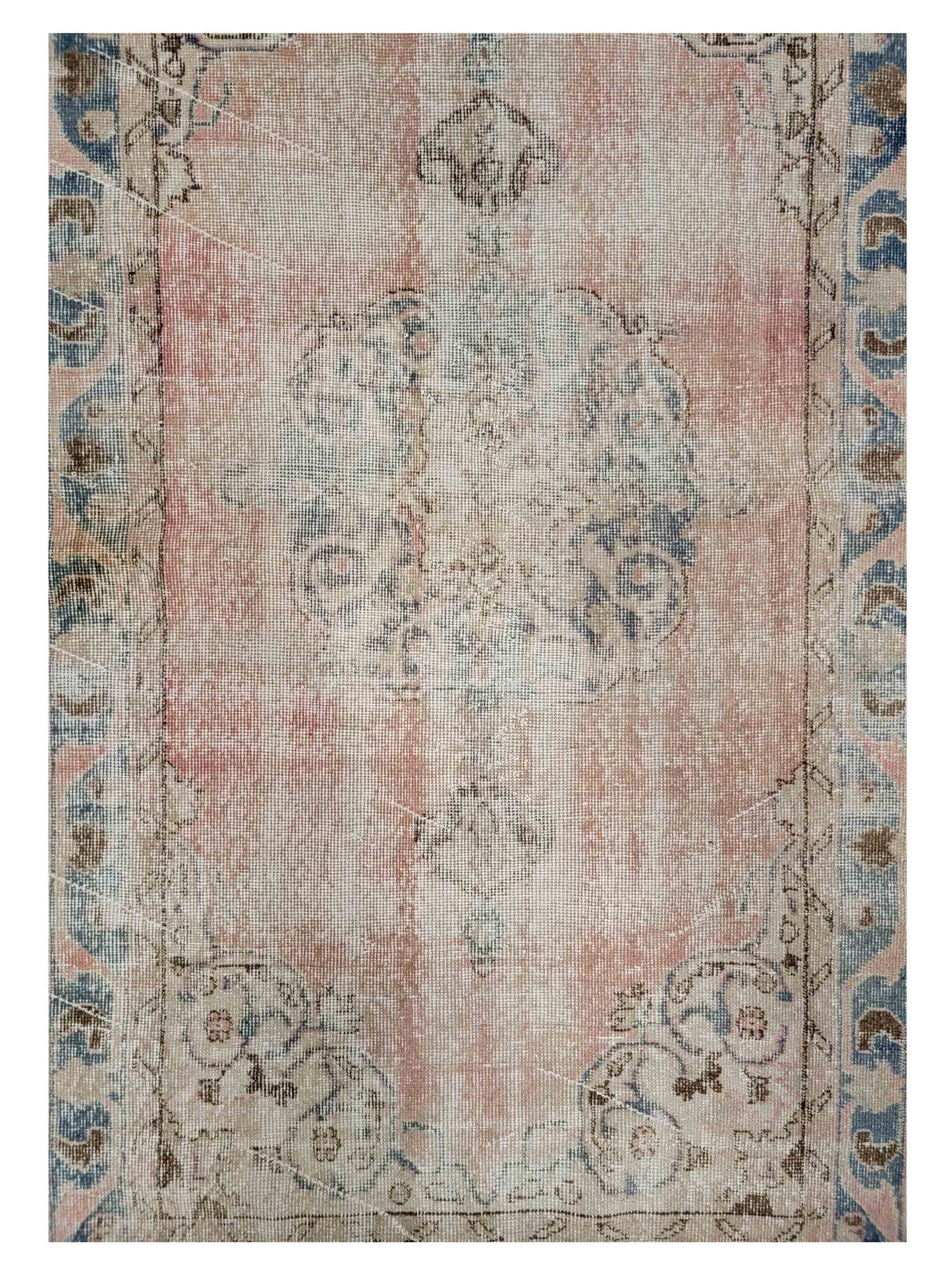 Artisan Angelina  Lt.Rose Blue Vintage Knotted Rug