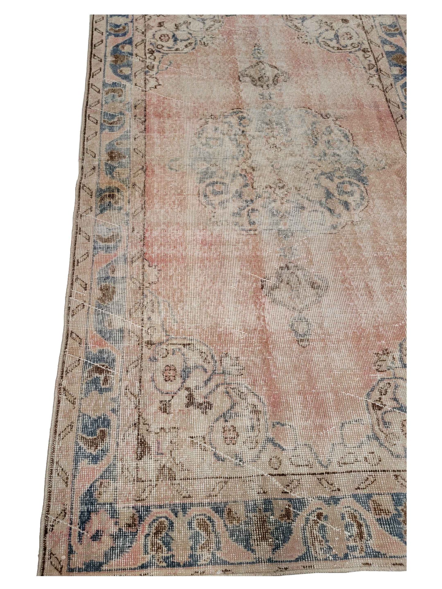 Artisan Angelina  Lt.Rose Blue Vintage Knotted Rug