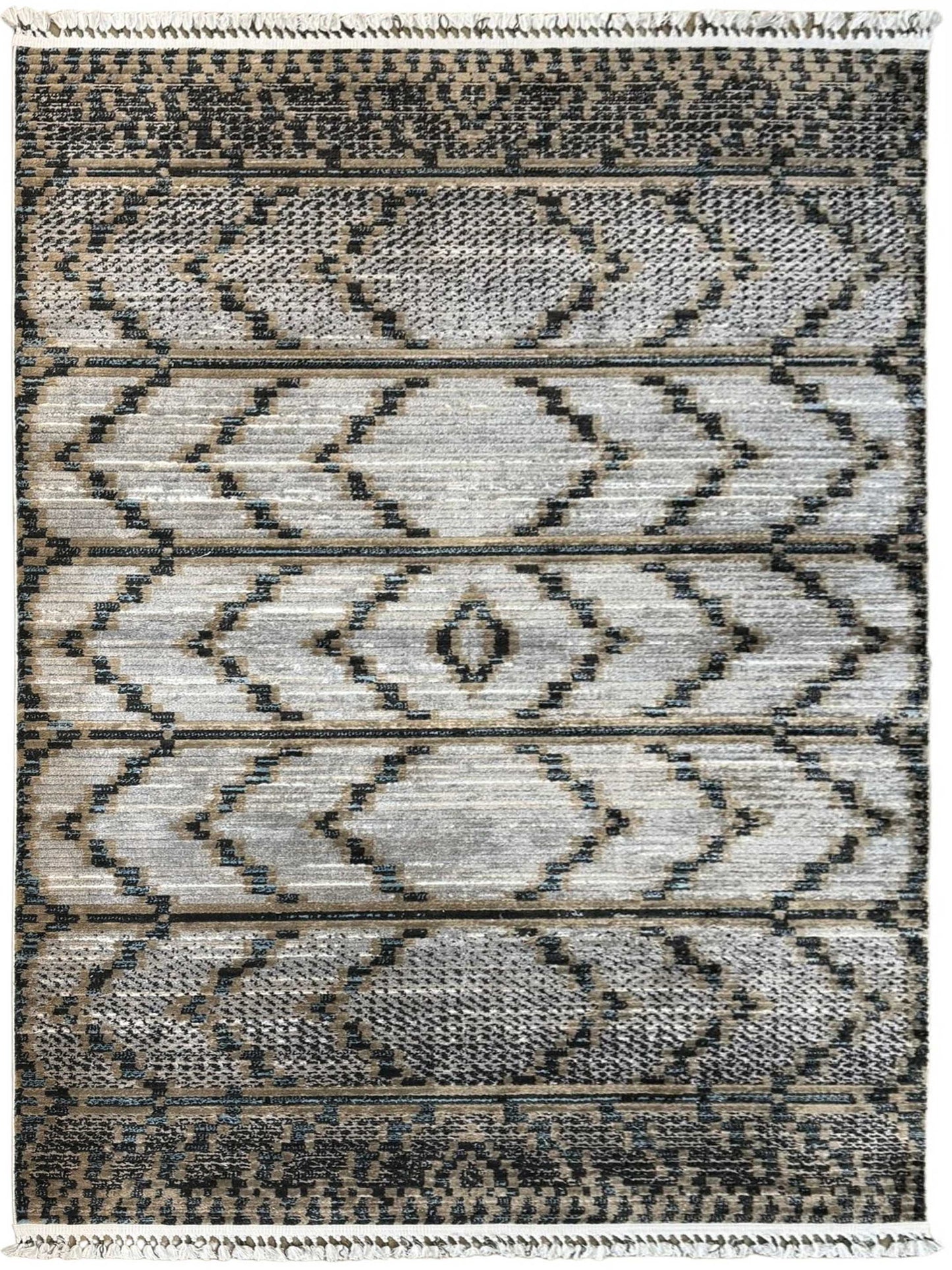 Super Stana B9047 White  Machinemade Rug