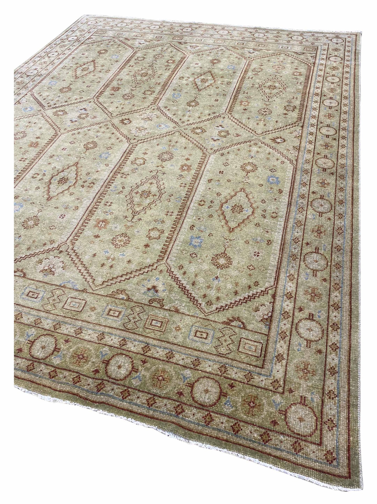 Artisan Uma Green Traditional Knotted Rug - Rugs - Artisan - Atlanta Designer Rugs