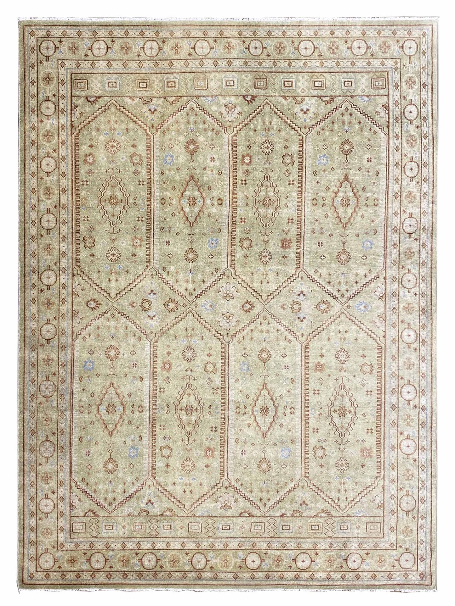 Artisan Uma Green Traditional Knotted Rug - Rugs - Artisan - Atlanta Designer Rugs