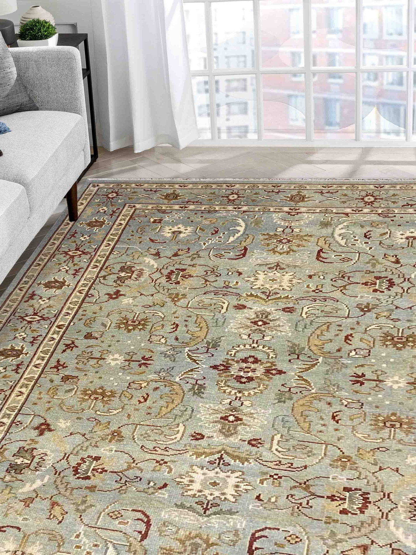 Artisan Uma Lt.Green Traditional Knotted Rug - Rugs - Artisan - Atlanta Designer Rugs