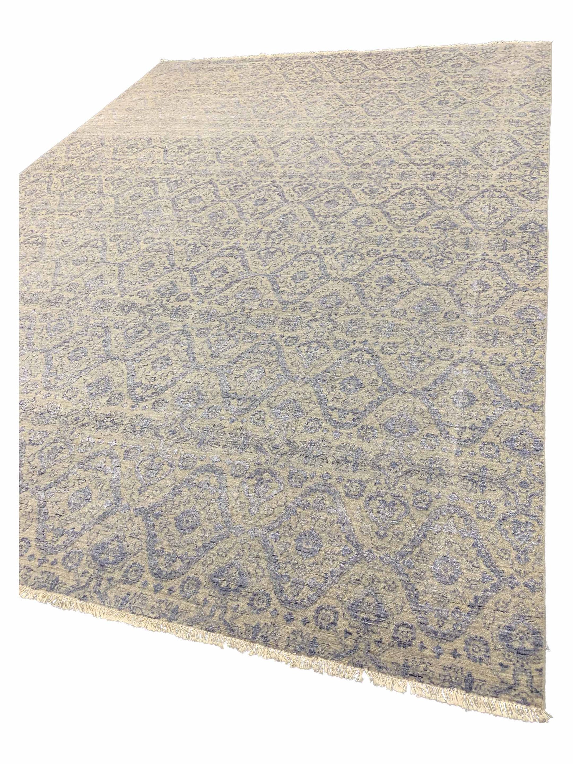 Artisan Victoria Beige Lt.Blue Modern Knotted Rug - Rugs - Artisan - Atlanta Designer Rugs