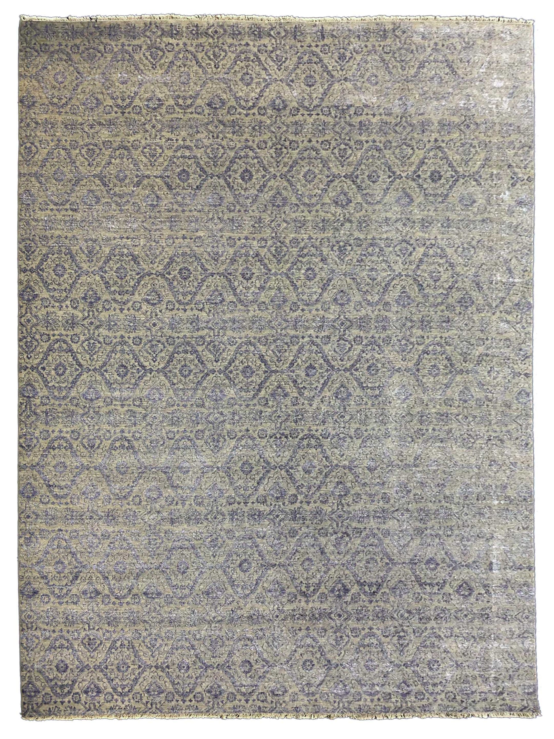 Artisan Victoria Beige Lt.Blue Modern Knotted Rug - Rugs - Artisan - Atlanta Designer Rugs