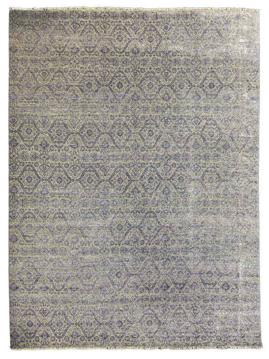 Artisan Victoria Beige Lt.Blue Modern Knotted Rug - Rugs - Artisan - Atlanta Designer Rugs