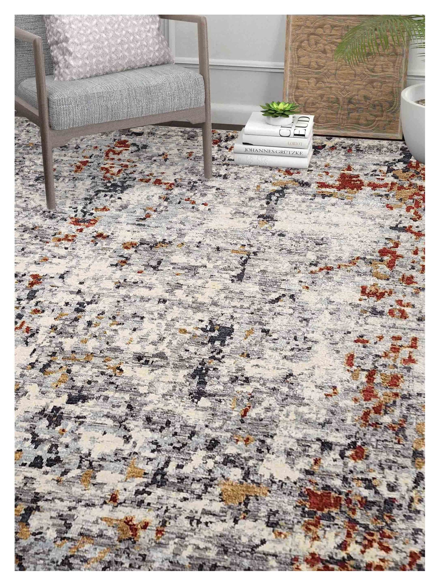 Artisan Arast Grey Ivory Transitional Knotted Rug - Rugs - Artisan - Atlanta Designer Rugs