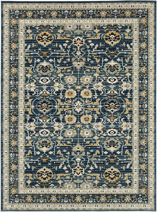 Karastan Zephyr 92118 Majolica Blue Traditional Machinemade Rug