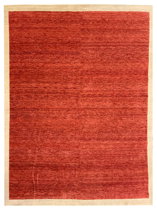 Artisan Lorraine Loribuft-B Red Modern Knotted Rug