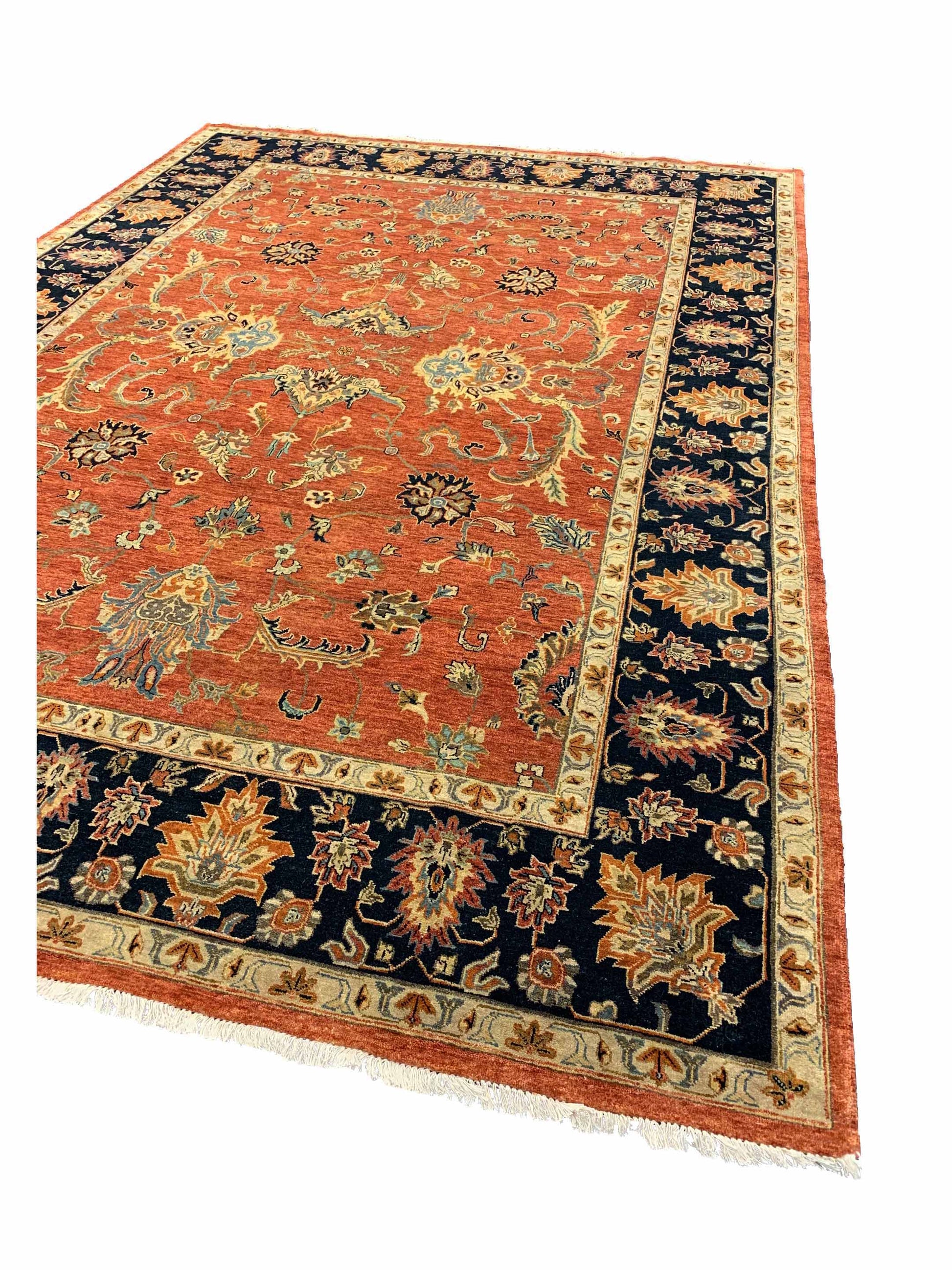 Artisan Anna Rust Black Traditional Knotted Rug - Rugs - Artisan - Atlanta Designer Rugs