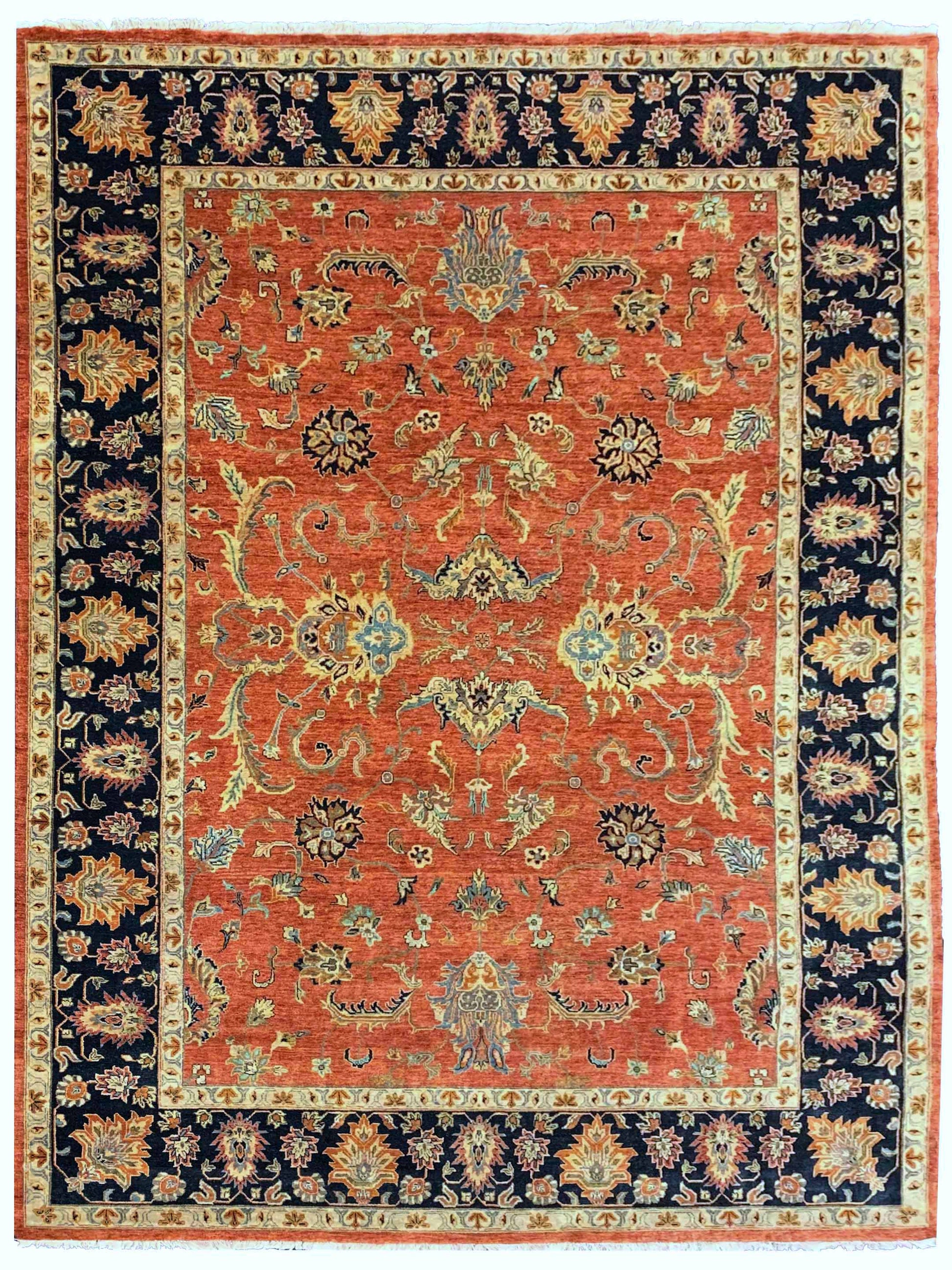 Artisan Anna Rust Black Traditional Knotted Rug - Rugs - Artisan - Atlanta Designer Rugs