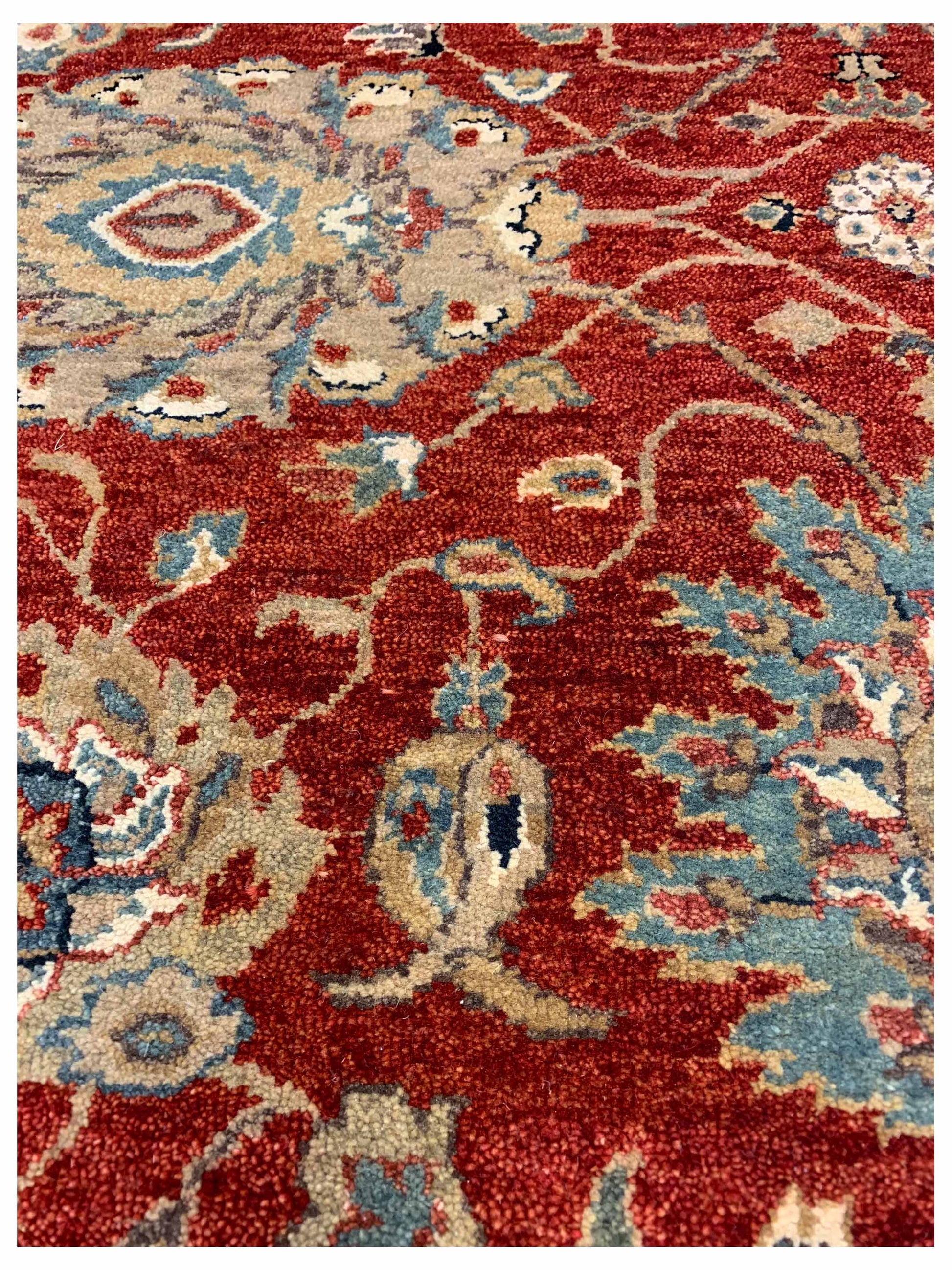 Artisan Anna Red Ivory Traditional Knotted Rug - Rugs - Artisan - Atlanta Designer Rugs