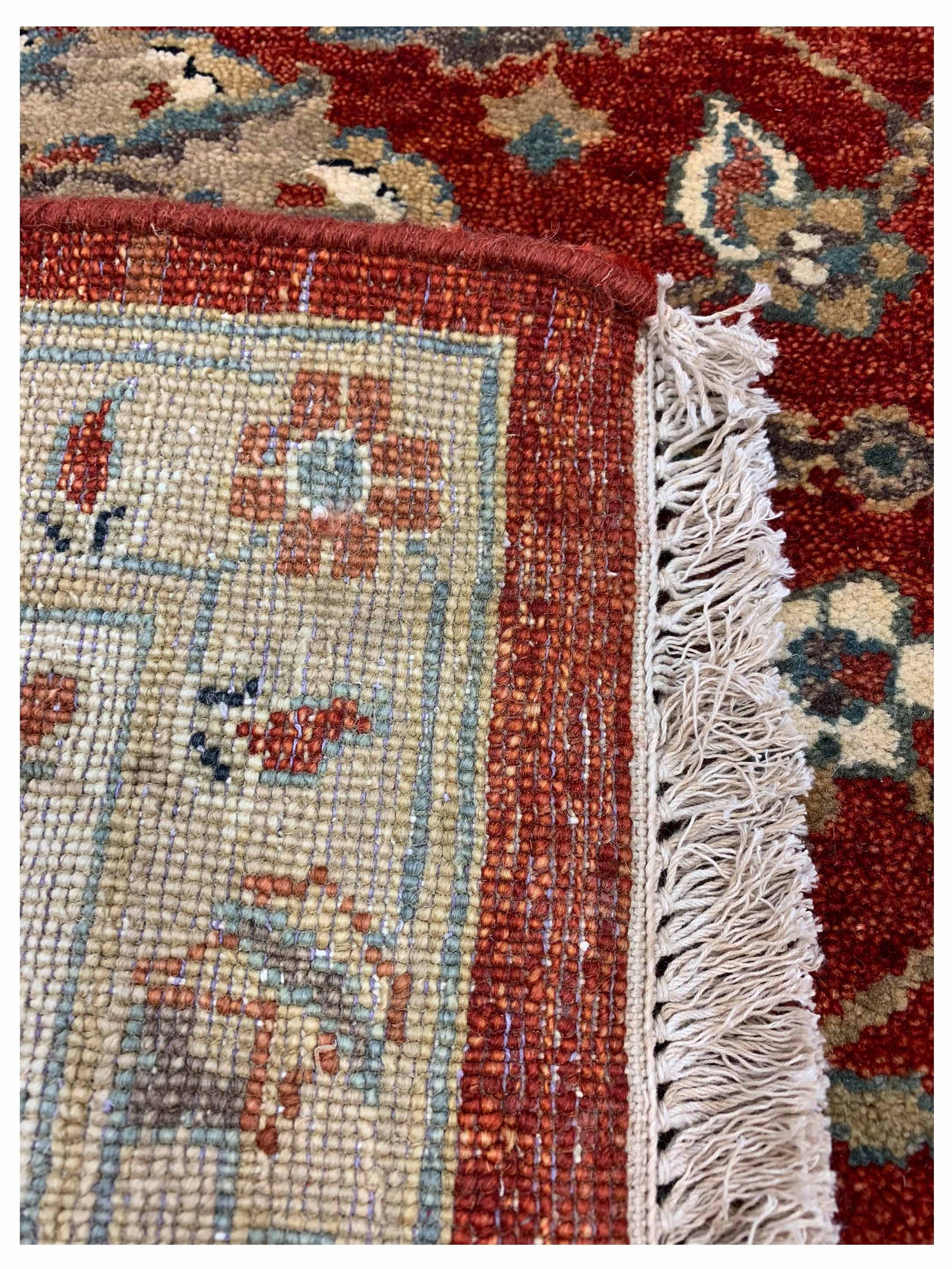 Artisan Anna Red Ivory Traditional Knotted Rug - Rugs - Artisan - Atlanta Designer Rugs