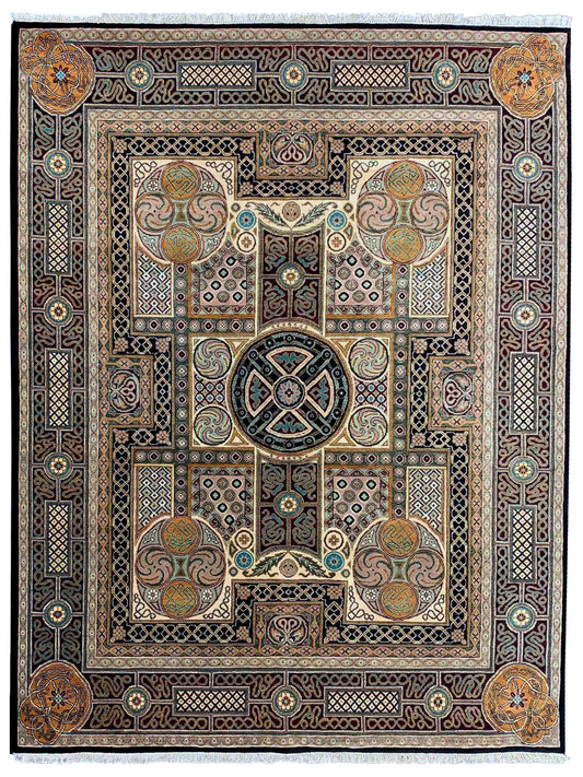 Artisan Jessica Black Multi Traditional Knotted Rug - Rugs - Artisan - Atlanta Designer Rugs