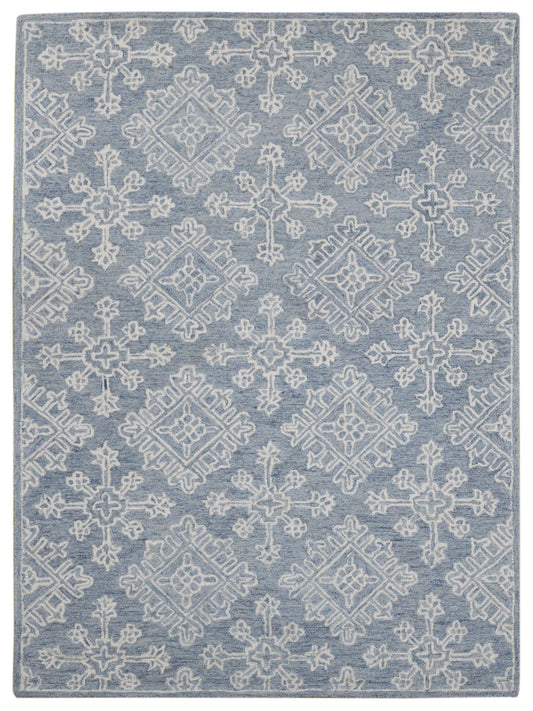 Limited BOWEN BO-635 SKY BLUE Transitional Tufted Rug