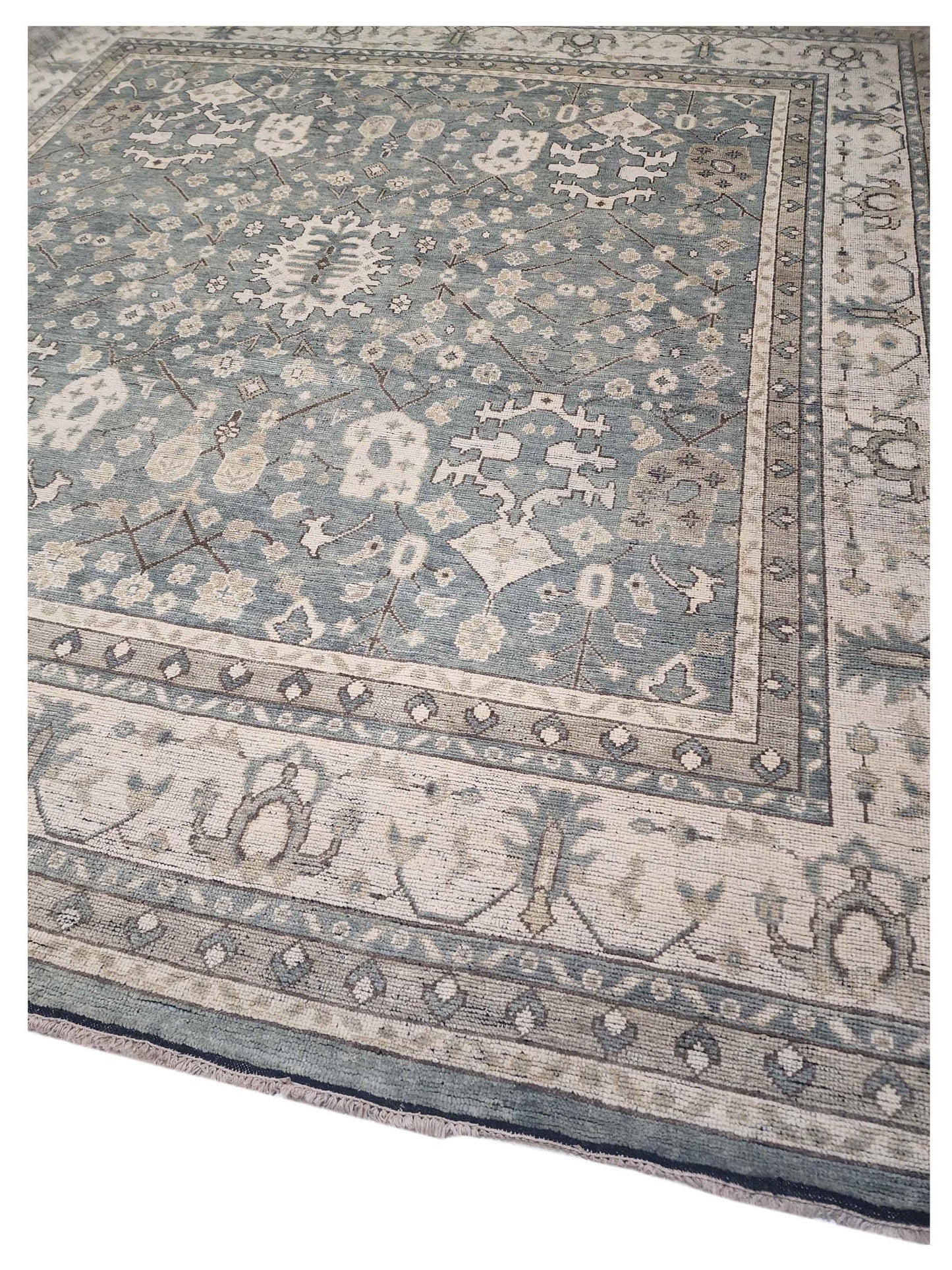 Artisan Bazaar Lt.Blue Beige Traditional Knotted Rug - Rugs - Artisan - Atlanta Designer Rugs