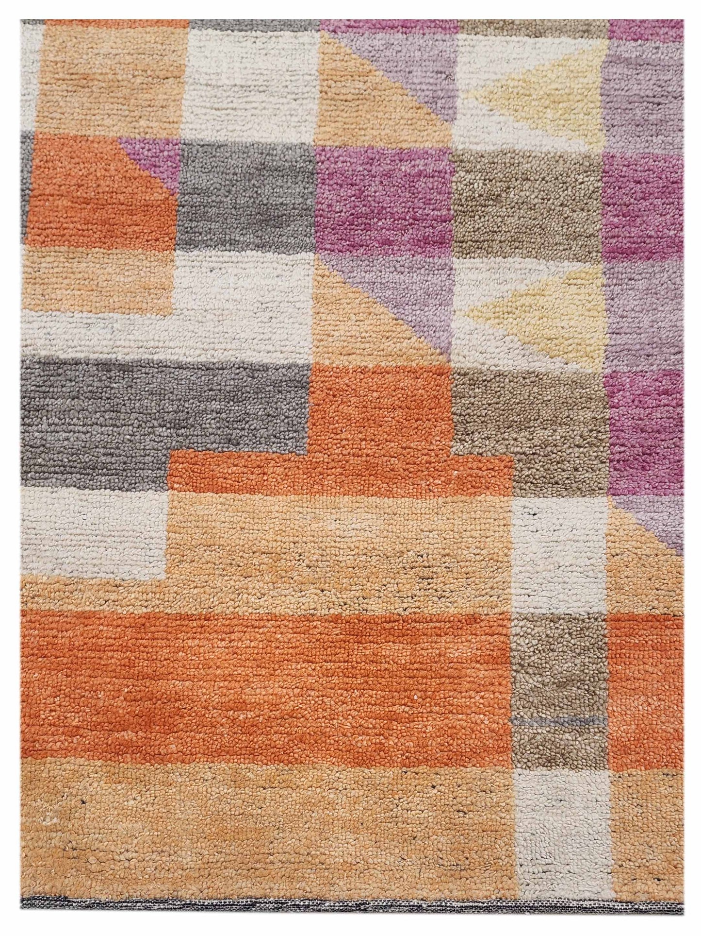 Artisan Harmony Ivory Orange Oushak Knotted Rug - Rugs - Artisan - Atlanta Designer Rugs