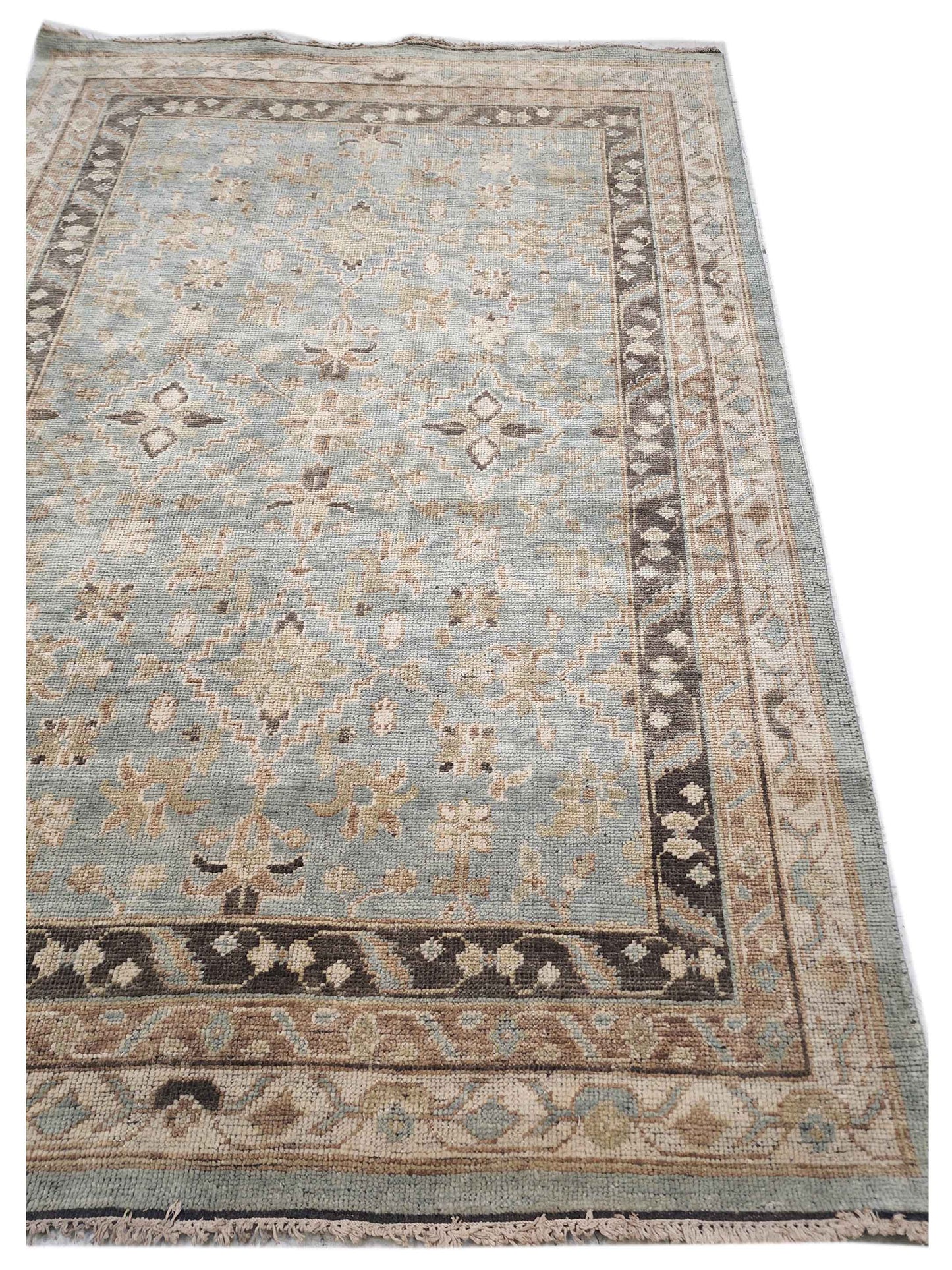 Artisan Felicity  Lt.Blue Brown Traditional Knotted Rug