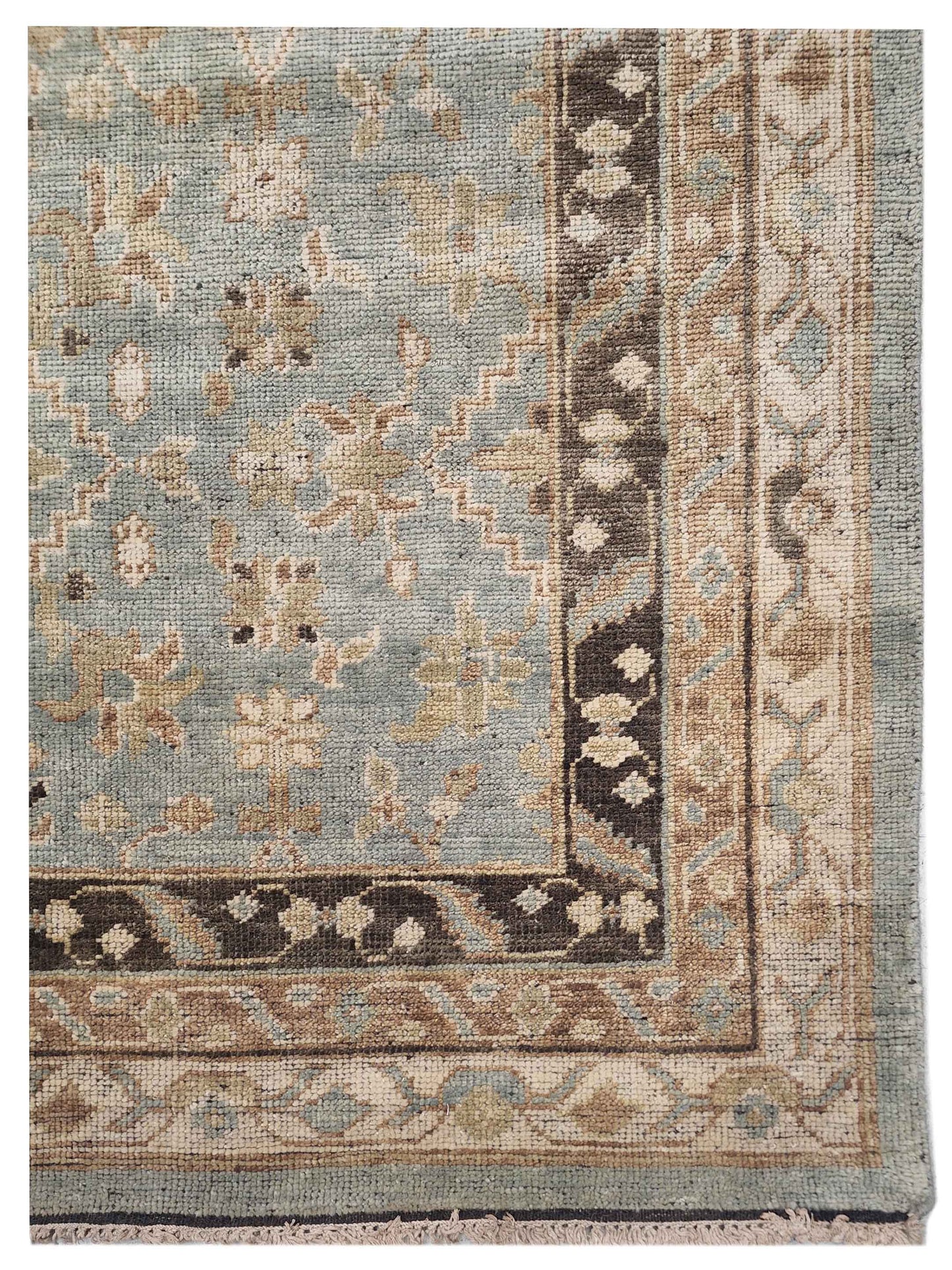 Artisan Felicity  Lt.Blue Brown Traditional Knotted Rug