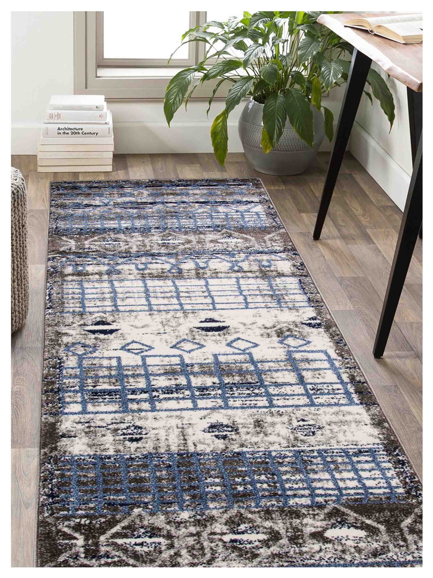 Limited Selena SD - 601 Ivory Blue Transitional Machinemade Rug - Rugs - Limited - Atlanta Designer Rugs