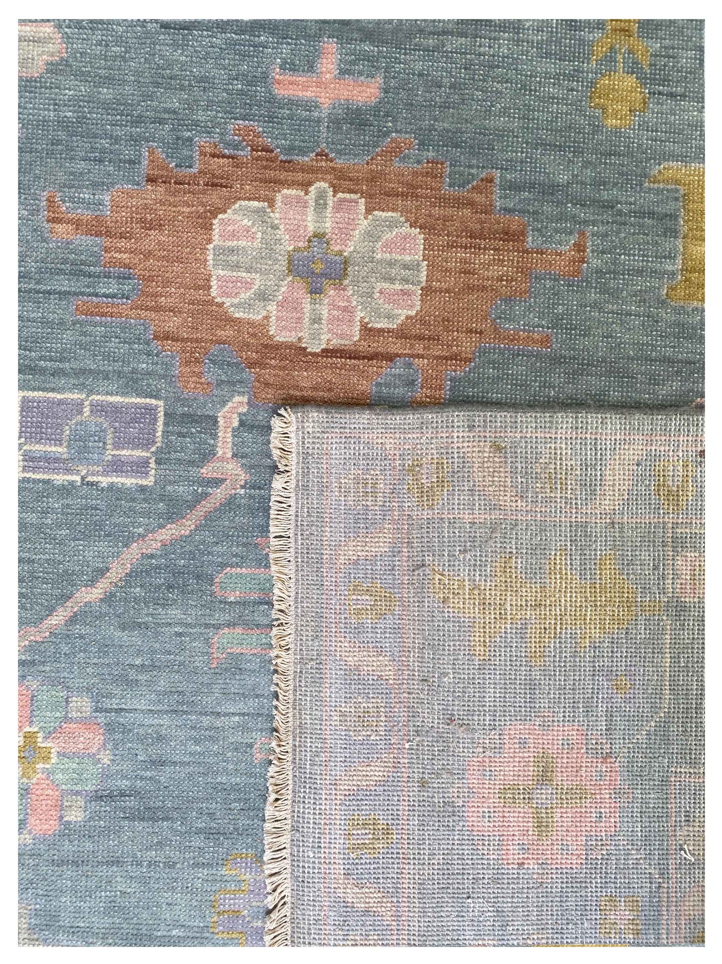 Artisan Blossom  Blue  Traditional Knotted Rug