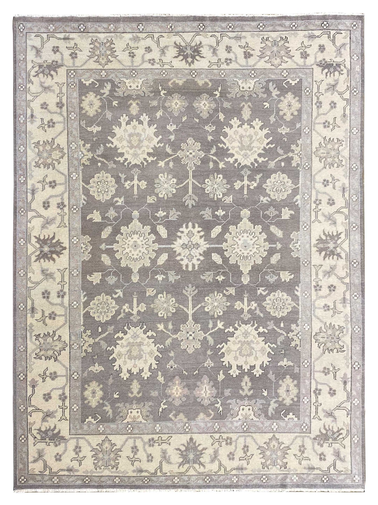 Artisan Emma Pewter Beige Traditional Knotted Rug - Rugs - Artisan - Atlanta Designer Rugs