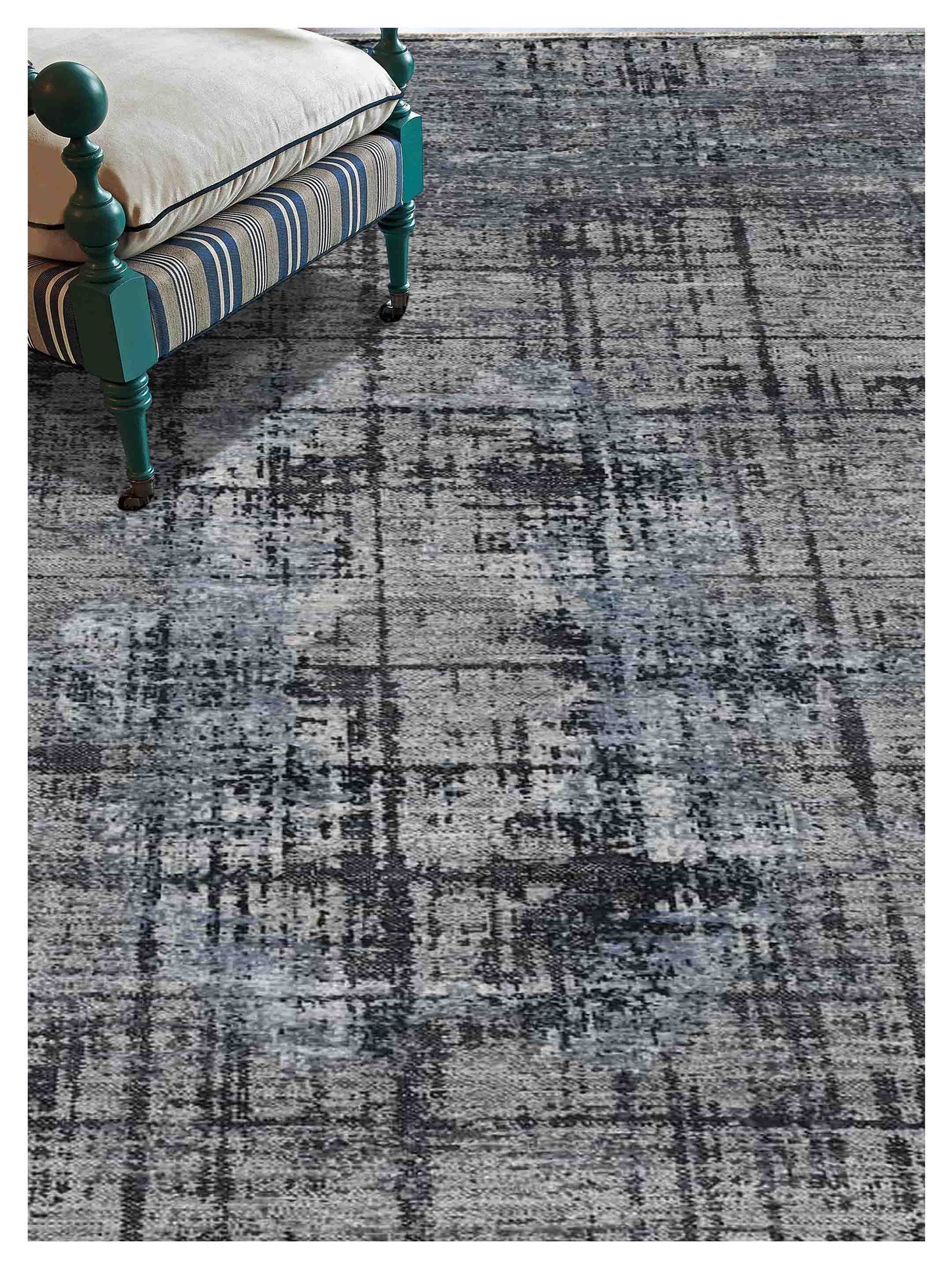 Limited DALBY DA - 704 STONE BLUE Transitional Knotted Rug - Rugs - Limited - Atlanta Designer Rugs