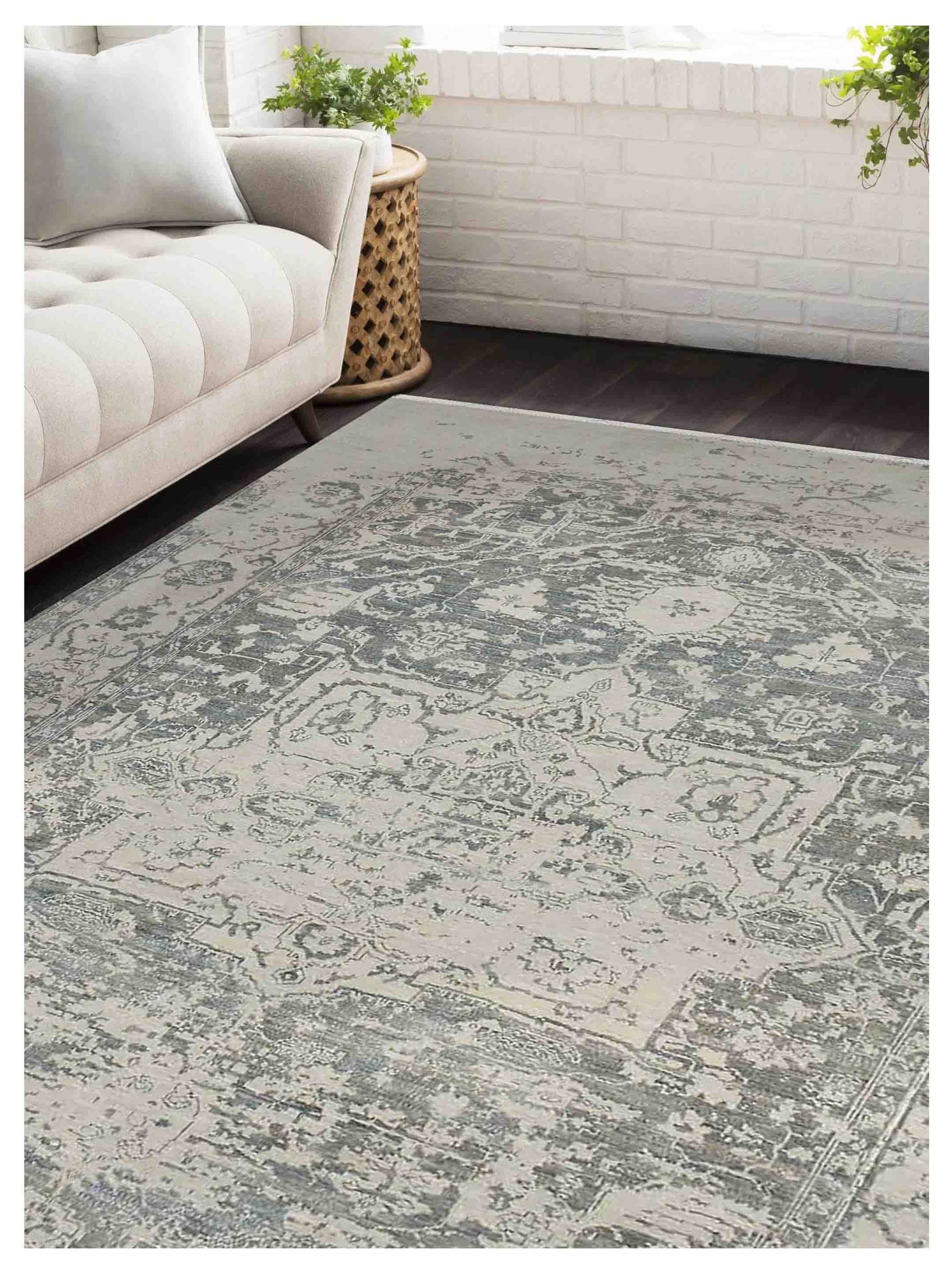 Limited DALBY DA - 713 Ivory Iron Transitional Knotted Rug - Rugs - Limited - Atlanta Designer Rugs