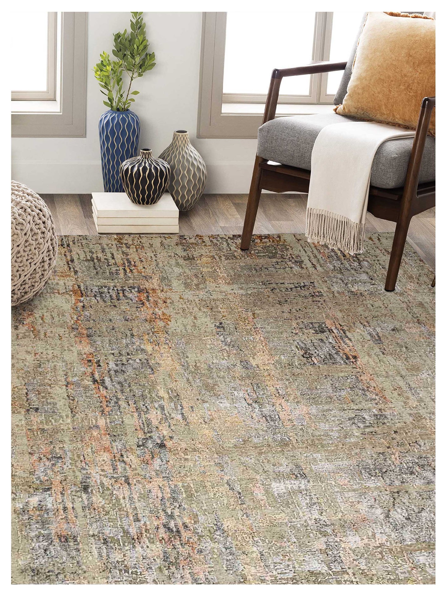 Artisan Dakota  Copper  Transitional Knotted Rug