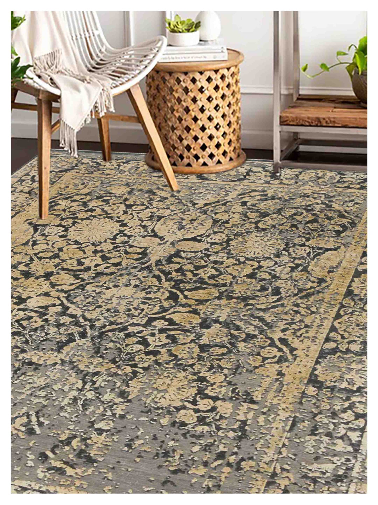 Limited DALBY DA-725 Silver Sand Light Gold  Traditional Knotted Rug