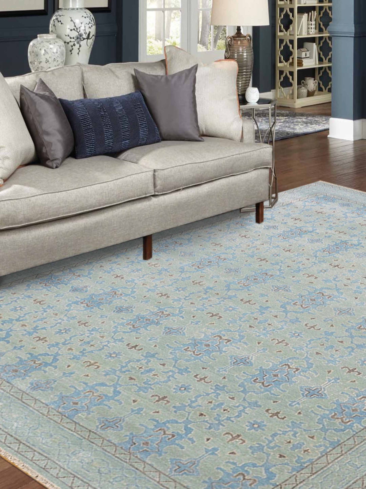 Artisan Uma Lt.Blue Traditional Knotted Rug - Rugs - Artisan - Atlanta Designer Rugs