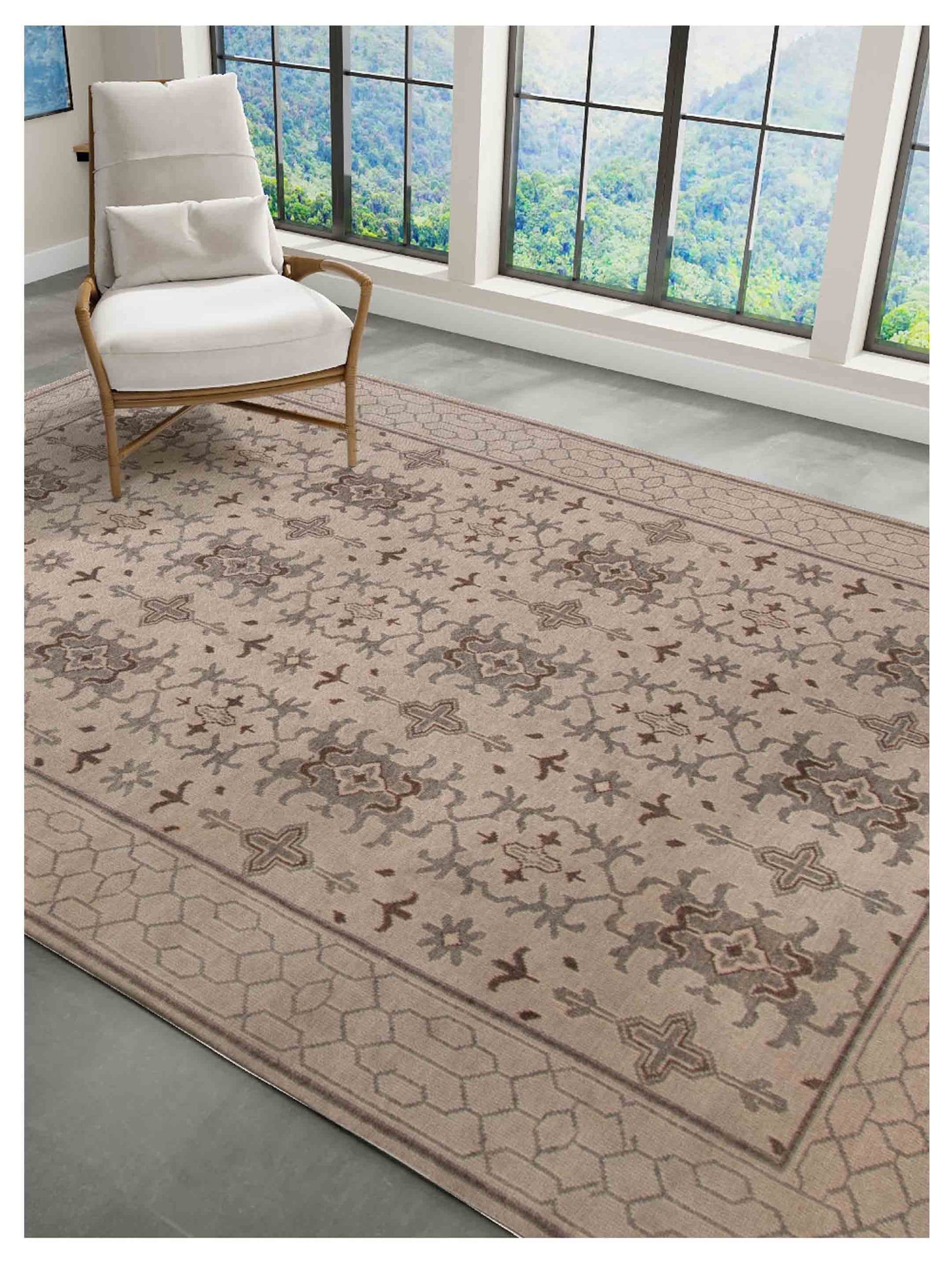 Limited EMRALD EM - 207 TAUPE Traditional Knotted Rug - Rugs - Limited - Atlanta Designer Rugs