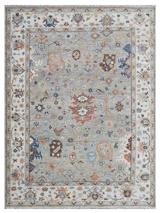 Artisan Felicity Moss Green Ivory Transitional Knotted Rug - Rugs - Artisan - Atlanta Designer Rugs