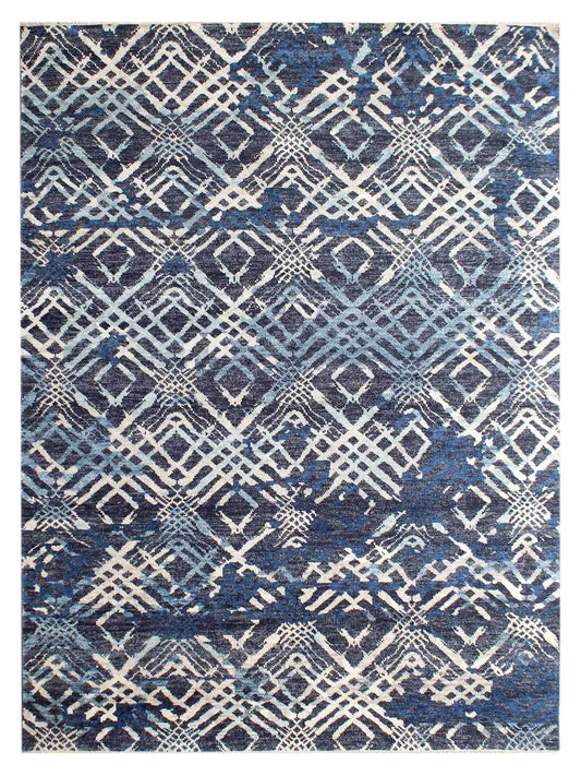 Artisan Felicity Navy Blue Transitional Knotted Rug - Rugs - Artisan - Atlanta Designer Rugs