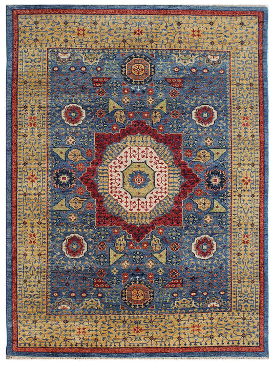 Artisan Felicity M.Blue Gold Transitional Knotted Rug - Rugs - Artisan - Atlanta Designer Rugs